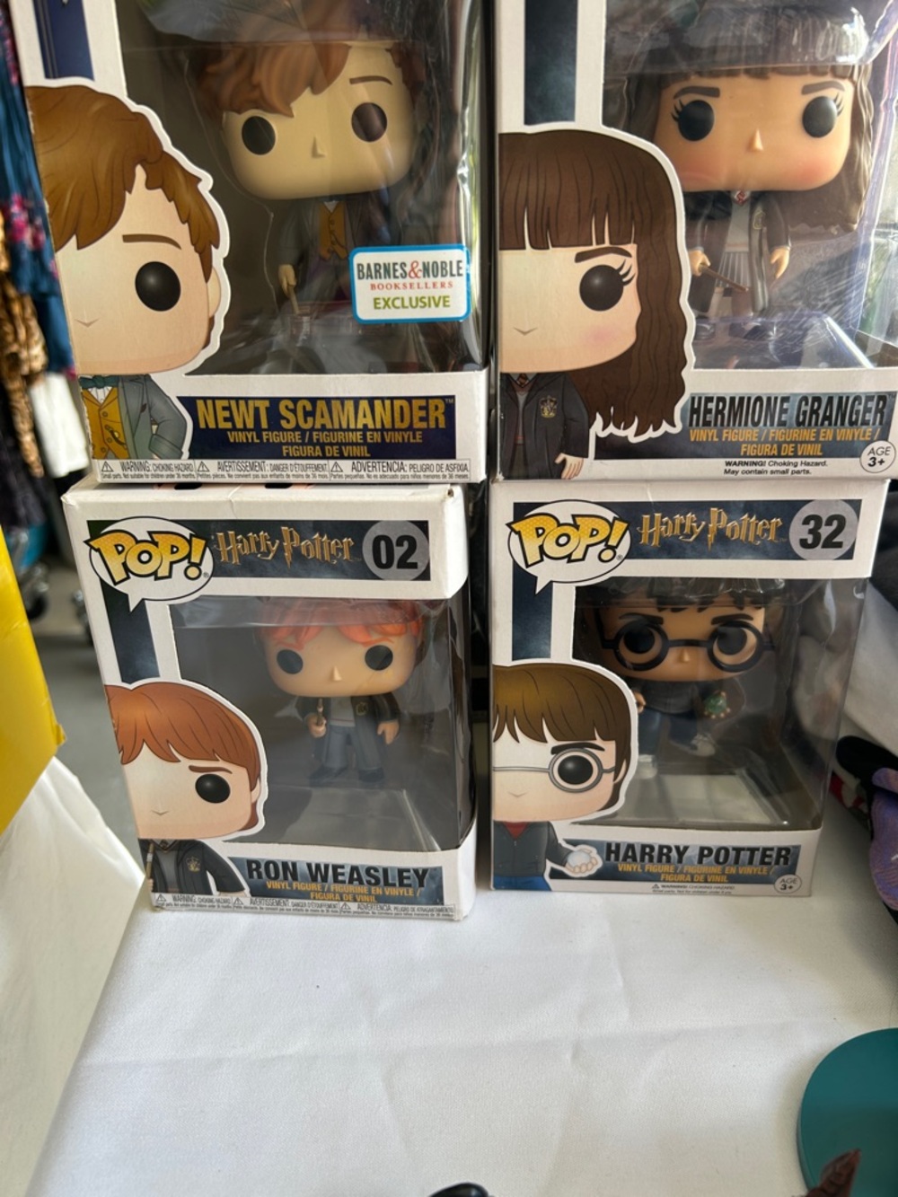 Funko Pop! Harry Potter & Fantastic Beasts Bundle - Ron, Harry, Hermione, Newt